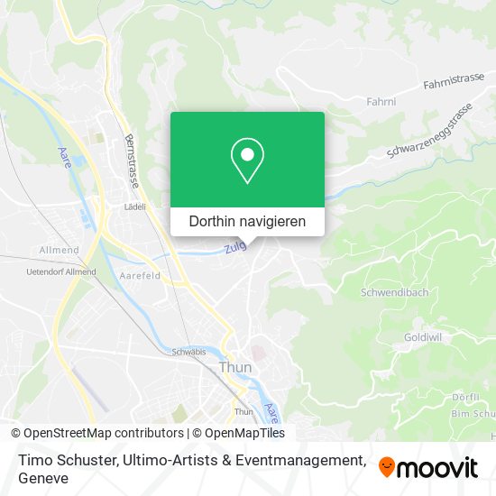 Timo Schuster, Ultimo-Artists & Eventmanagement Karte