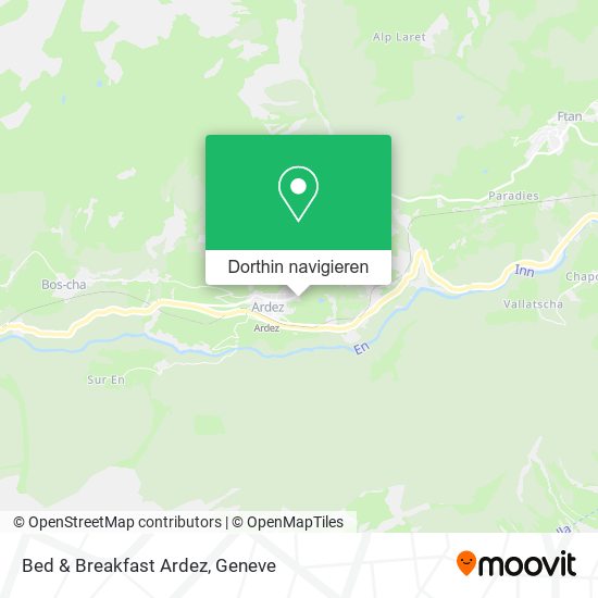 Bed & Breakfast Ardez Karte