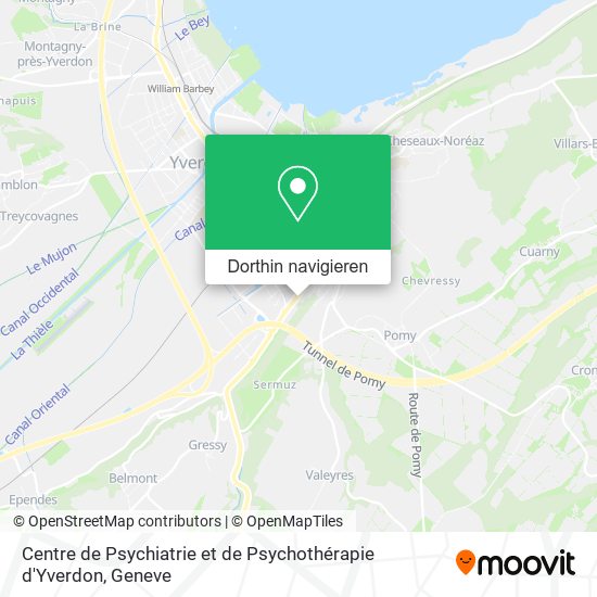 Centre de Psychiatrie et de Psychothérapie d'Yverdon Karte