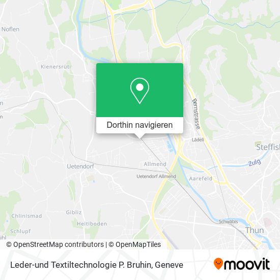 Leder-und Textiltechnologie P. Bruhin Karte