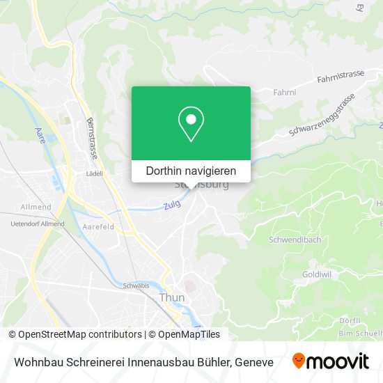 Wohnbau Schreinerei Innenausbau Bühler Karte