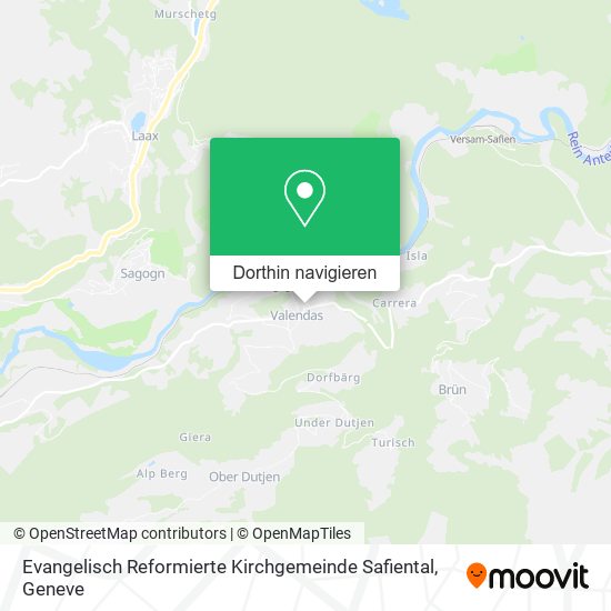 Evangelisch Reformierte Kirchgemeinde Safiental Karte