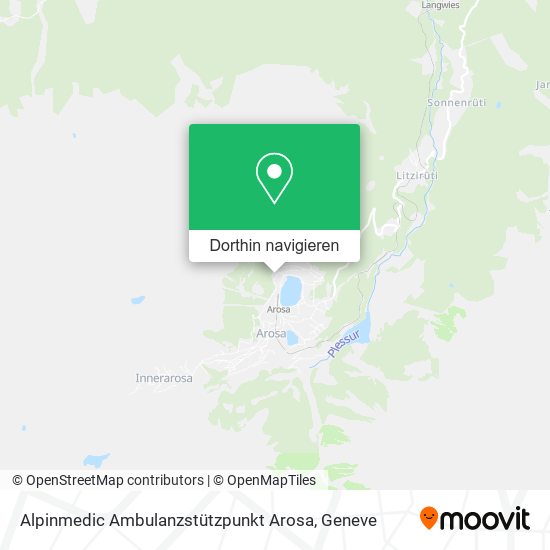 Alpinmedic Ambulanzstützpunkt Arosa Karte