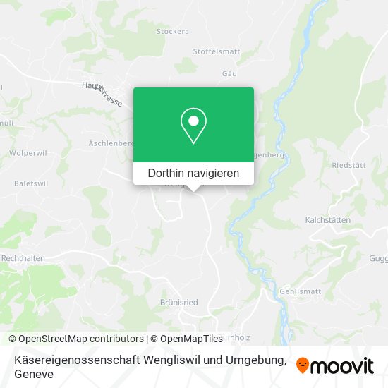 Käsereigenossenschaft Wengliswil und Umgebung Karte
