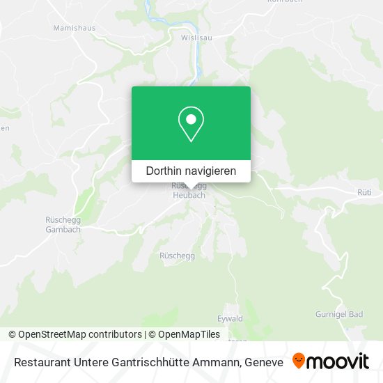Restaurant Untere Gantrischhütte Ammann Karte