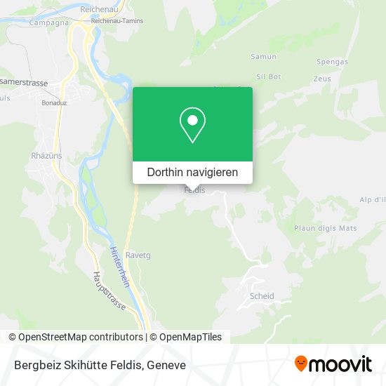 Bergbeiz Skihütte Feldis Karte