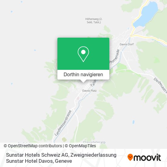 Sunstar Hotels Schweiz AG, Zweigniederlassung Sunstar Hotel Davos Karte