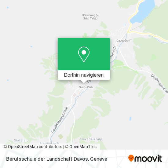 Berufsschule der Landschaft Davos Karte