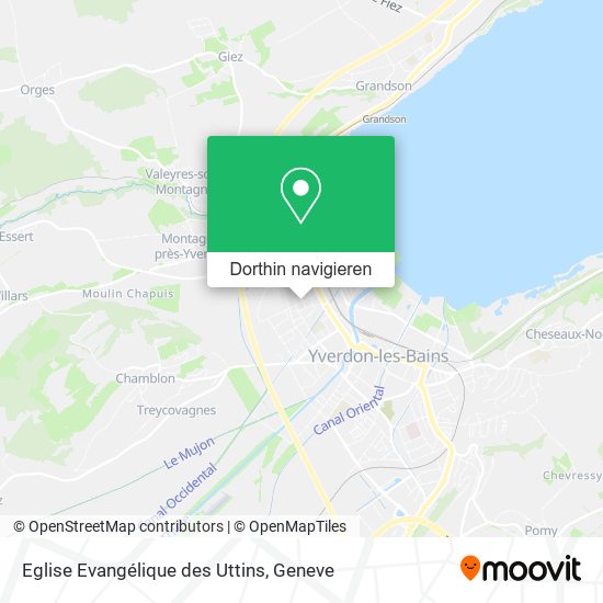 Eglise Evangélique des Uttins Karte