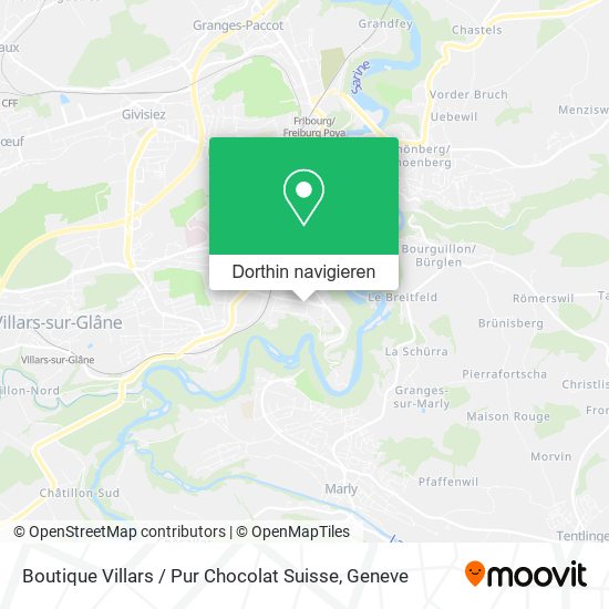Boutique Villars / Pur Chocolat Suisse Karte