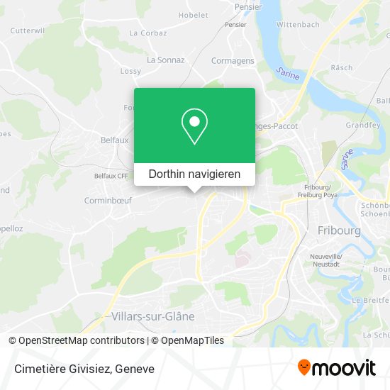 Cimetière Givisiez Karte