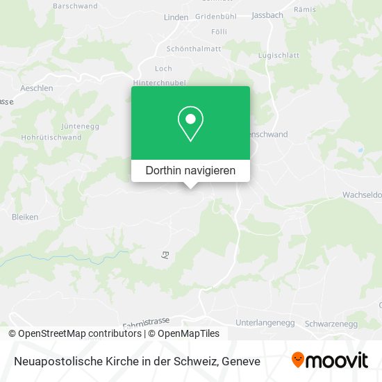 Neuapostolische Kirche in der Schweiz Karte