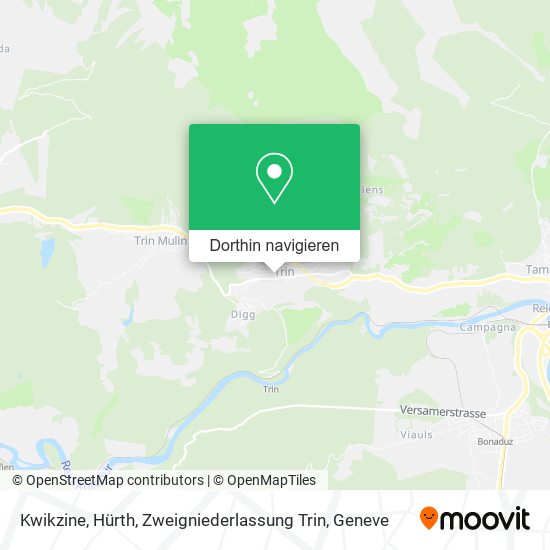 Kwikzine, Hürth, Zweigniederlassung Trin Karte