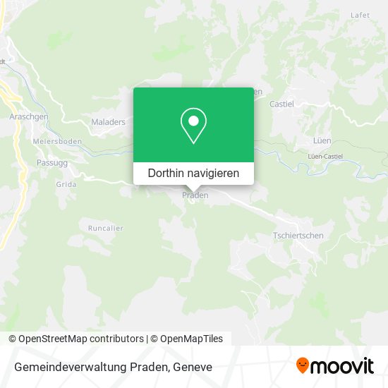 Gemeindeverwaltung Praden Karte