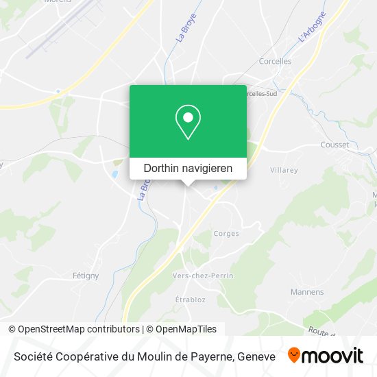 Société Coopérative du Moulin de Payerne Karte