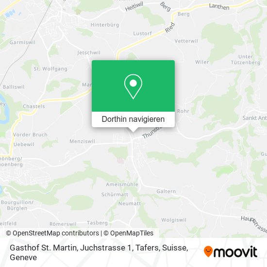 Gasthof St. Martin, Juchstrasse 1, Tafers, Suisse Karte