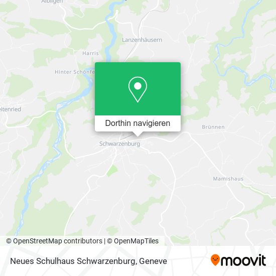 Neues Schulhaus Schwarzenburg Karte