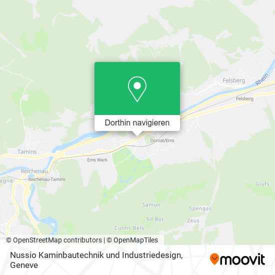 Nussio Kaminbautechnik und Industriedesign Karte