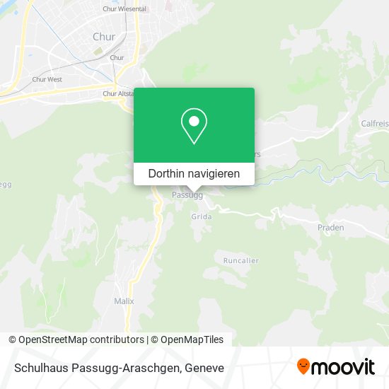 Schulhaus Passugg-Araschgen Karte