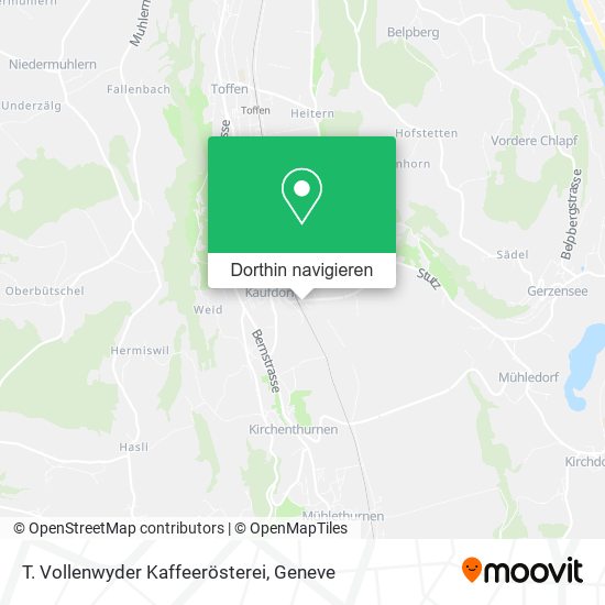 T. Vollenwyder Kaffeerösterei Karte