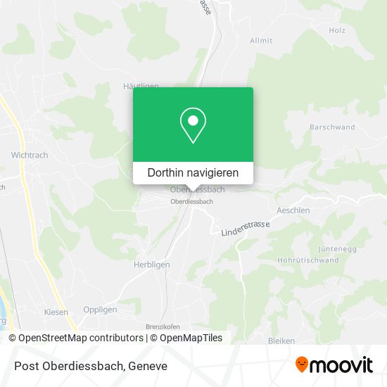 Post Oberdiessbach Karte