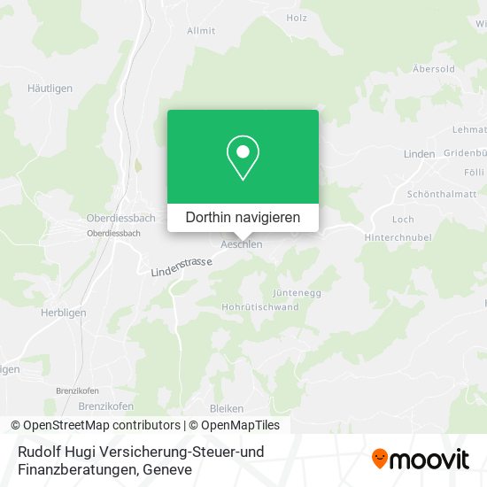 Rudolf Hugi Versicherung-Steuer-und Finanzberatungen Karte