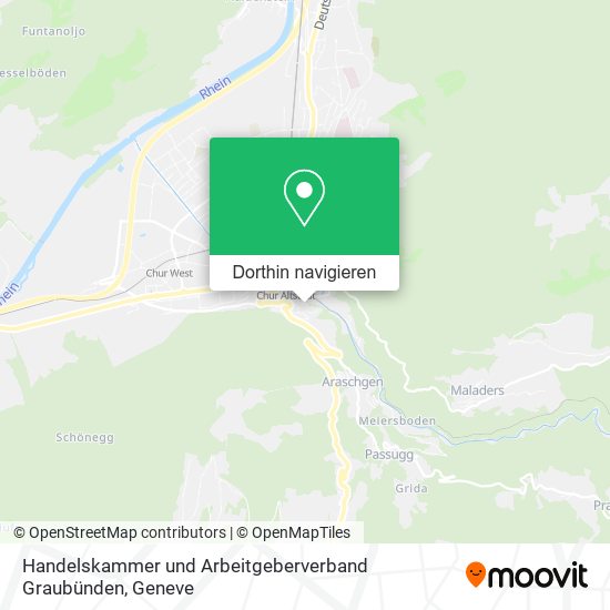 Handelskammer und Arbeitgeberverband Graubünden Karte