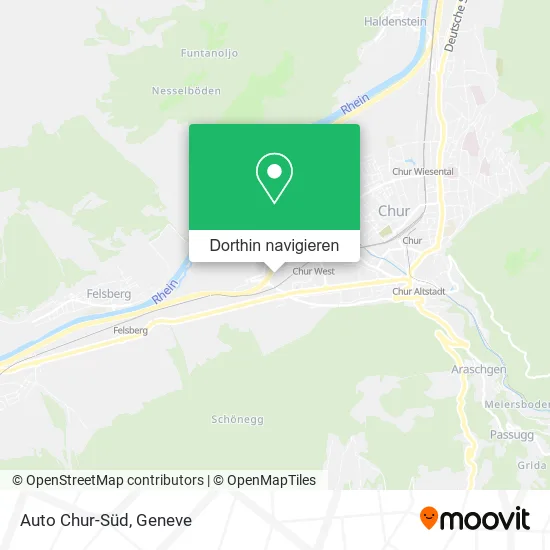 Auto Chur-Süd Karte