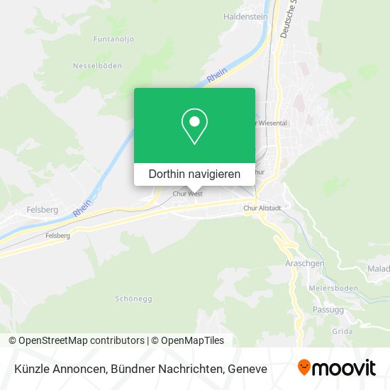 Künzle Annoncen, Bündner Nachrichten Karte