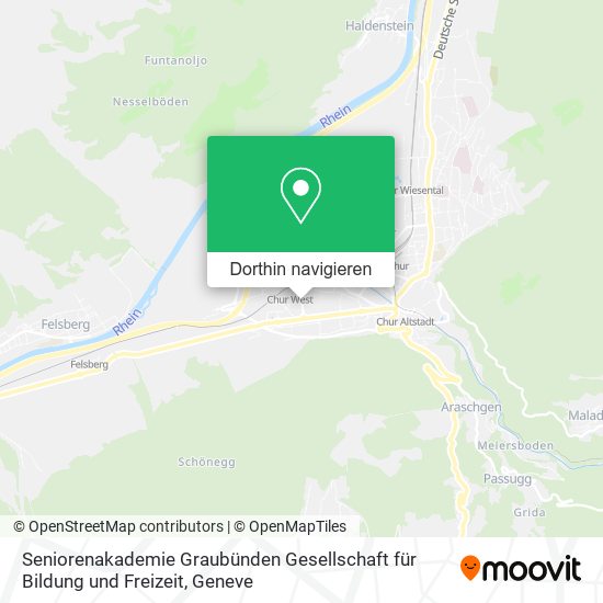 Seniorenakademie Graubünden Gesellschaft für Bildung und Freizeit Karte