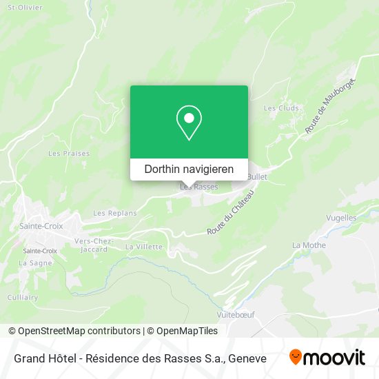 Grand Hôtel - Résidence des Rasses S.a. Karte