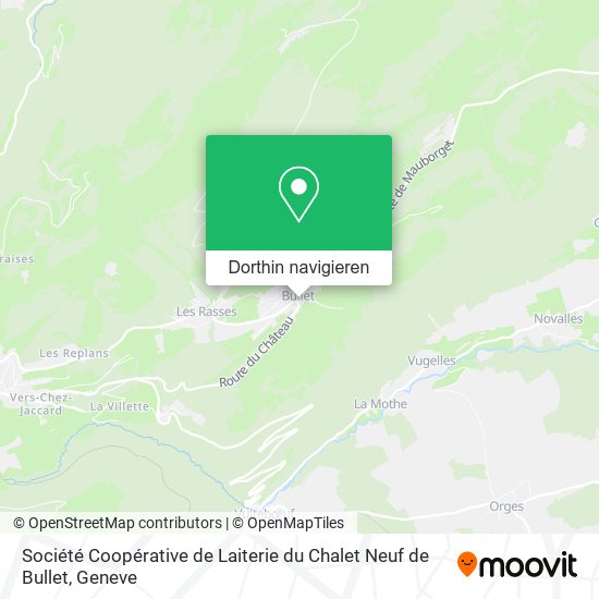 Société Coopérative de Laiterie du Chalet Neuf de Bullet Karte