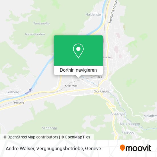 André Walser, Vergnügungsbetriebe Karte