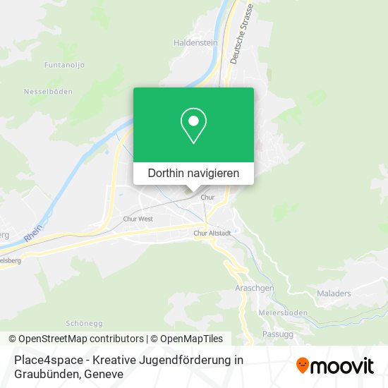 Place4space - Kreative Jugendförderung in Graubünden Karte