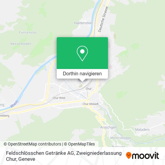 Feldschlösschen Getränke AG, Zweigniederlassung Chur Karte