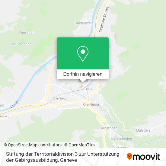 Stiftung der Territorialdivision 3 zur Unterstützung der Gebirgsausbildung Karte