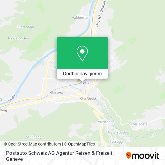 Postauto Schweiz AG Agentur Reisen & Freizeit Karte