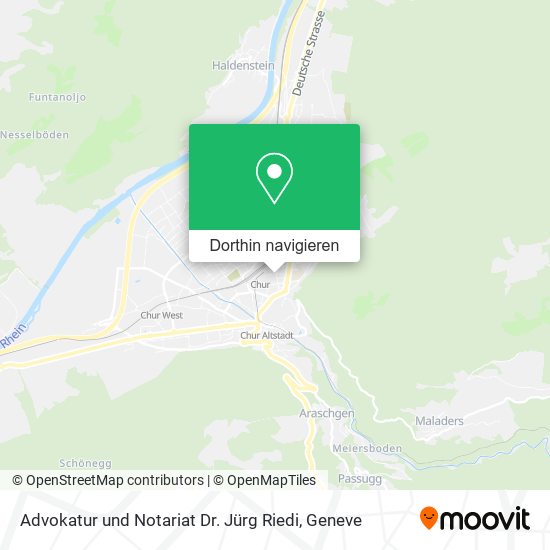 Advokatur und Notariat Dr. Jürg Riedi Karte