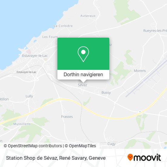 Station Shop de Sévaz, René Savary Karte