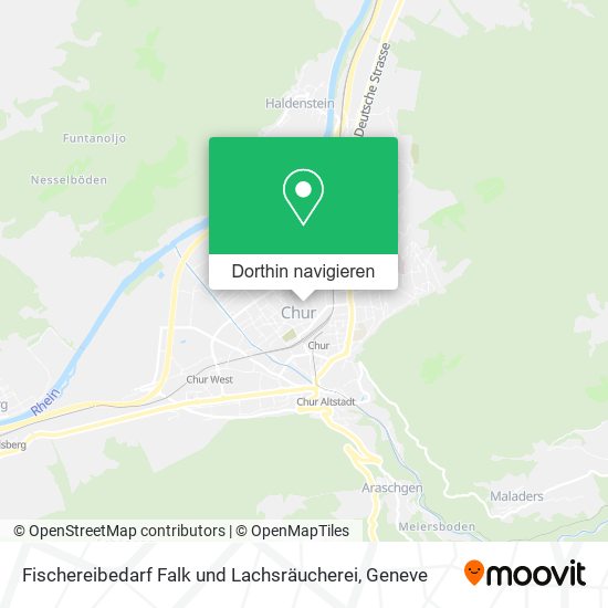 Fischereibedarf Falk und Lachsräucherei Karte