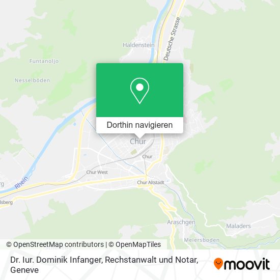 Dr. Iur. Dominik Infanger, Rechstanwalt und Notar Karte