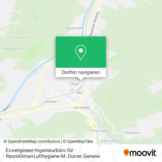 Ecoengineer-Ingenieurbüro für Raumklima+Lufthygiene-M. Durrer Karte