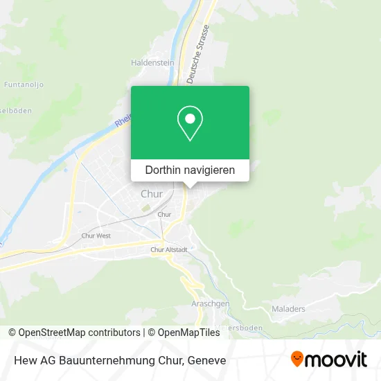 Hew AG Bauunternehmung Chur Karte