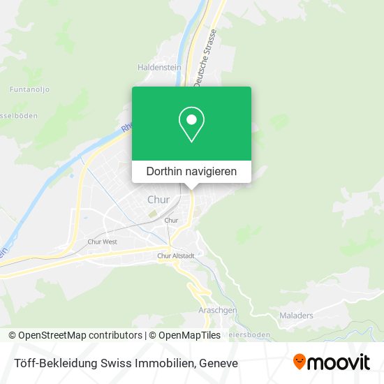 Töff-Bekleidung Swiss Immobilien Karte