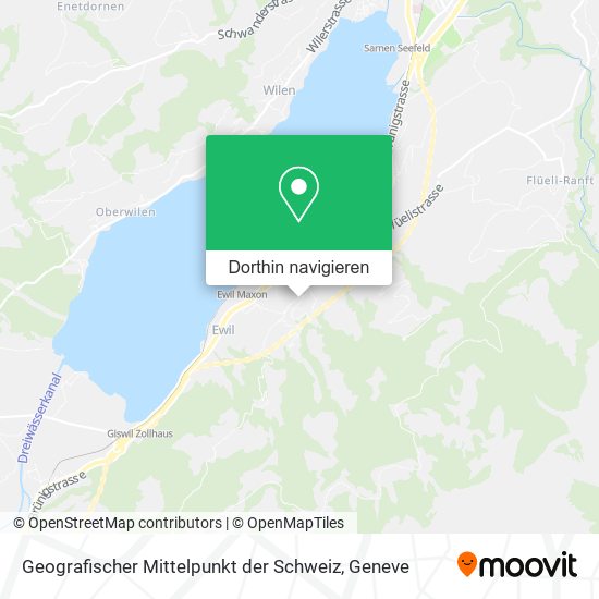 Geografischer Mittelpunkt der Schweiz Karte