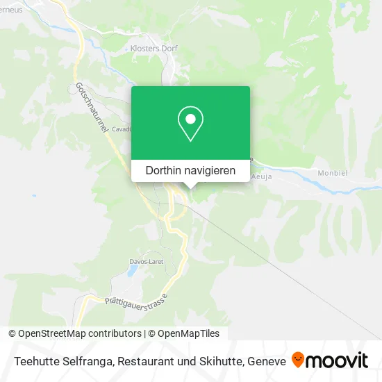 Teehutte Selfranga, Restaurant und Skihutte Karte