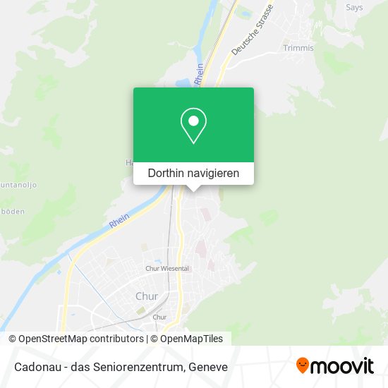 Cadonau - das Seniorenzentrum Karte