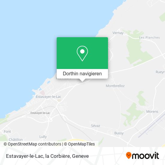 Estavayer-le-Lac, la Corbière Karte