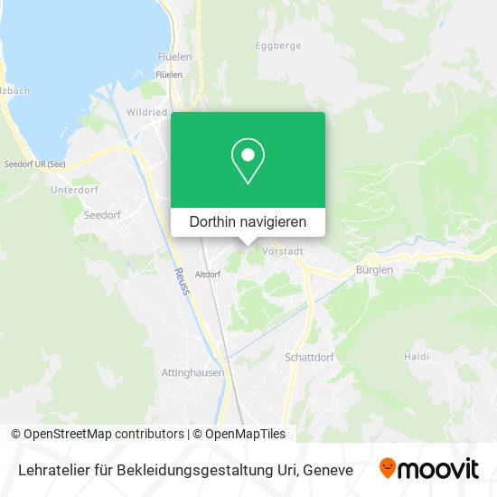 Lehratelier für Bekleidungsgestaltung Uri Karte