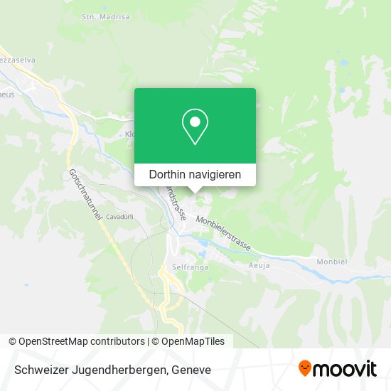 Schweizer Jugendherbergen Karte